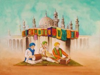S. A. Noory, Haji Ali Dargah-Mumbai, 12 x 16 Inch, Water color on Paper, Figurative Painting, AC-SAN-094